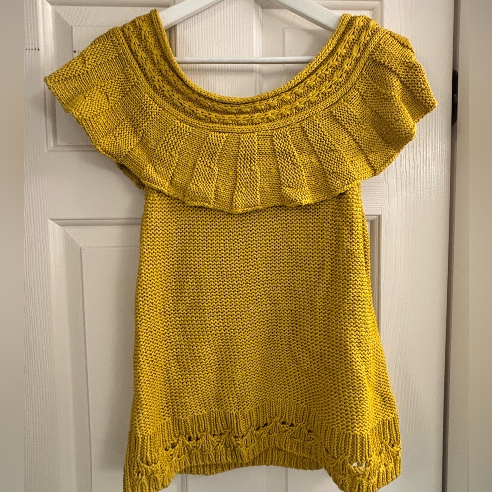 Anthropologie off shoulder sweater-top